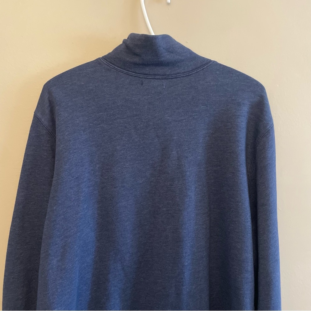 Old Navy Blue Mock Neck Zip-Up Sweatshirt with Pink Logo - Picture 13 of 16